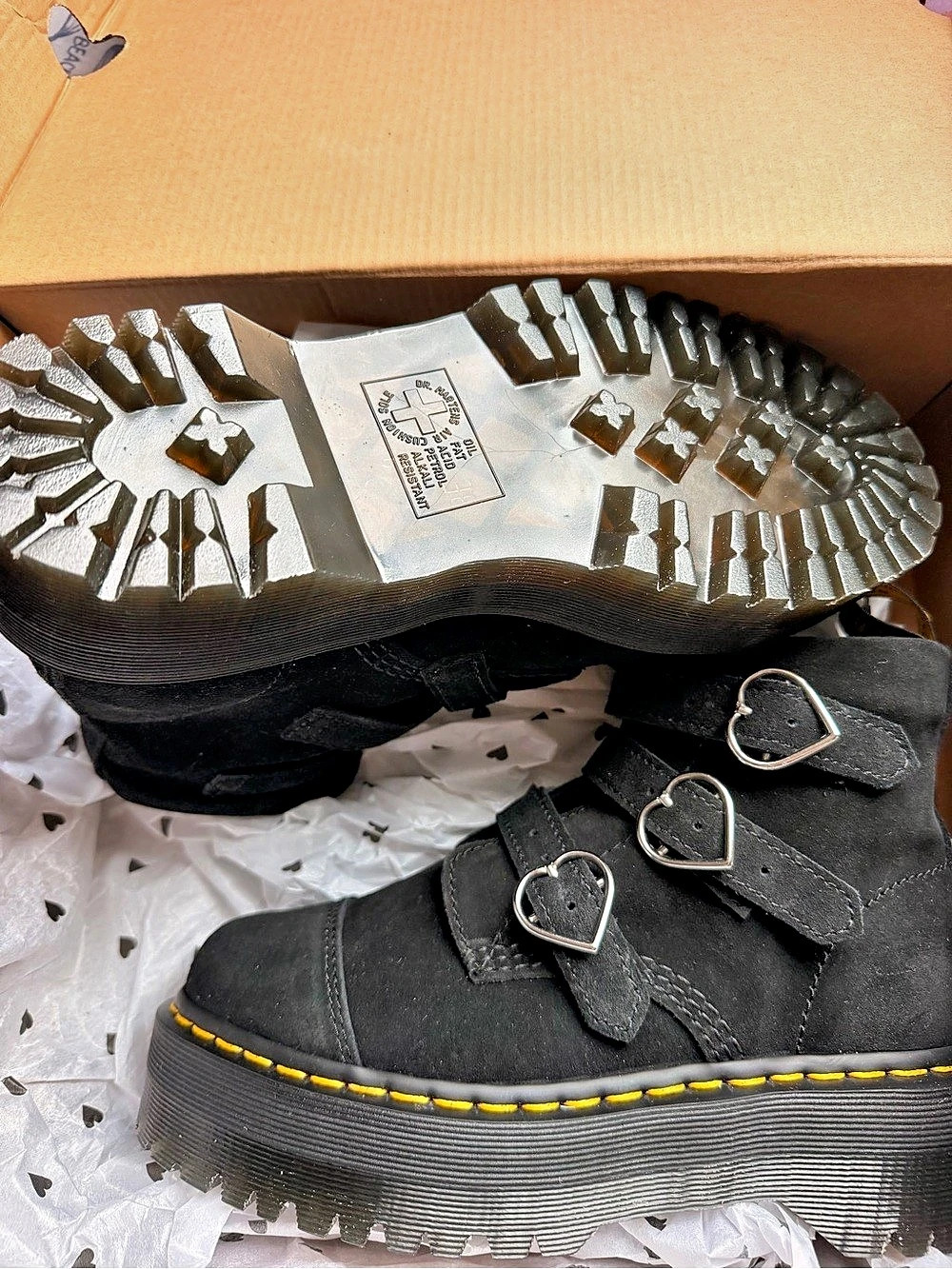 Lazy Oaf x Dr. Martens Buckle Boot Buckle Boots Black UK 5 Like New